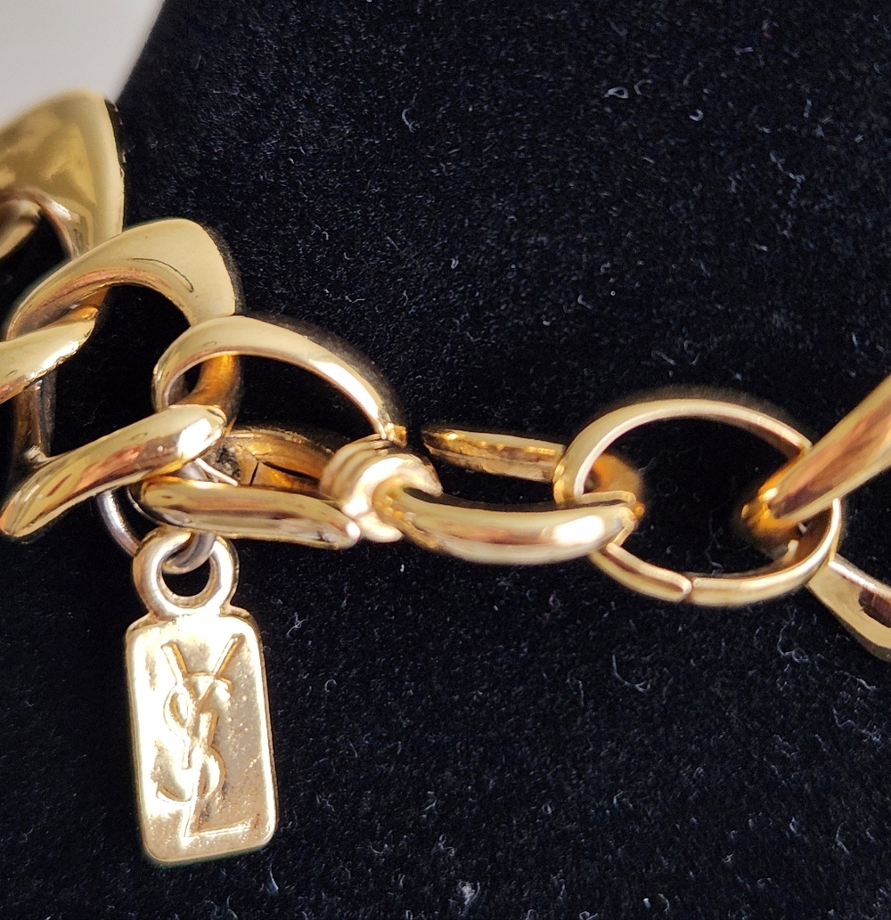 *6 HOURS DEAL* Yves Saint Laurent Gold Plated Necklace - Picture 2 of 5